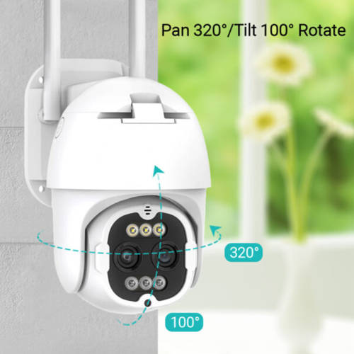 Dual Lens Wifi Camera With ICSEE App 8MP 8 X Zoom
