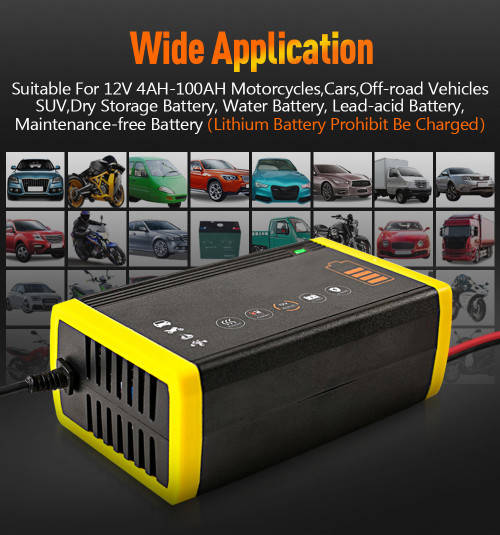Car Battery Charger 12V 6A Intelligent Charging Repair Pulse Type Dual-Mode Battery