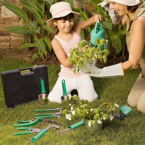 Stainless Gardening Tools Set 10 PCS Green