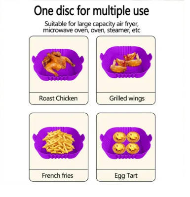 Silicone Air Fryer Mat Reusable Fryer Basket For Kitchen Oven Cooker