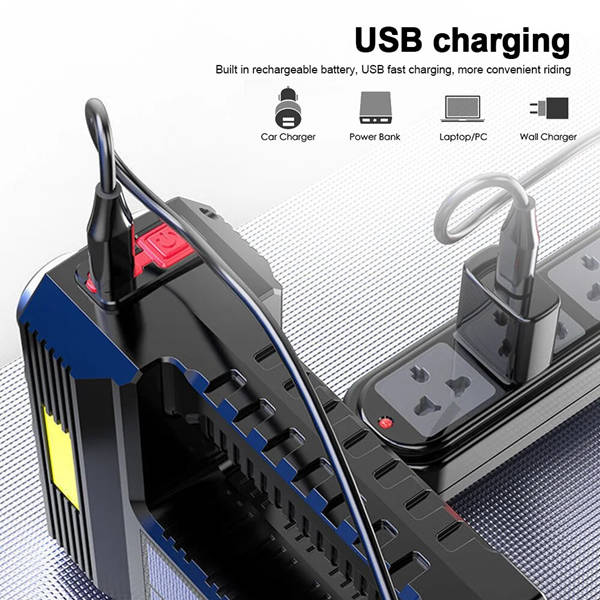 8 LED Solar Rechargeable Flashlights Multifunction LED Torch Portable Flashlight