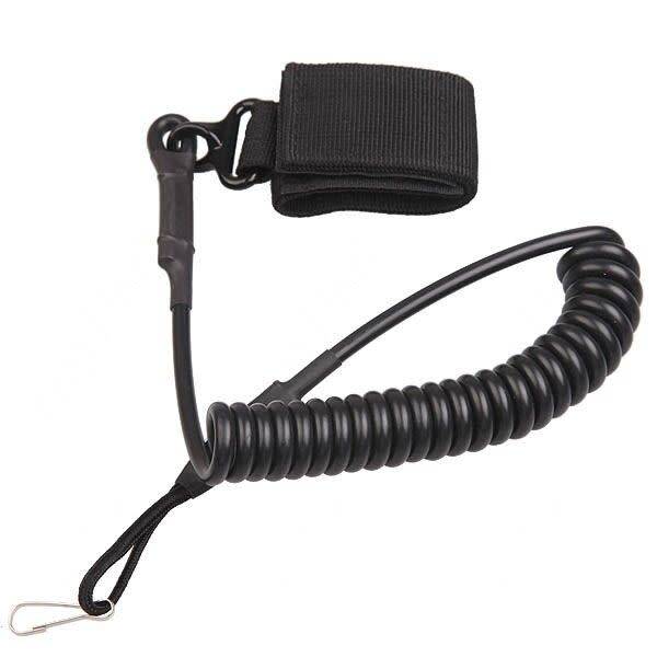 Tactical Pistol Lanyard Sling Secure Spring Retention Rope Sling Elastic Handgun