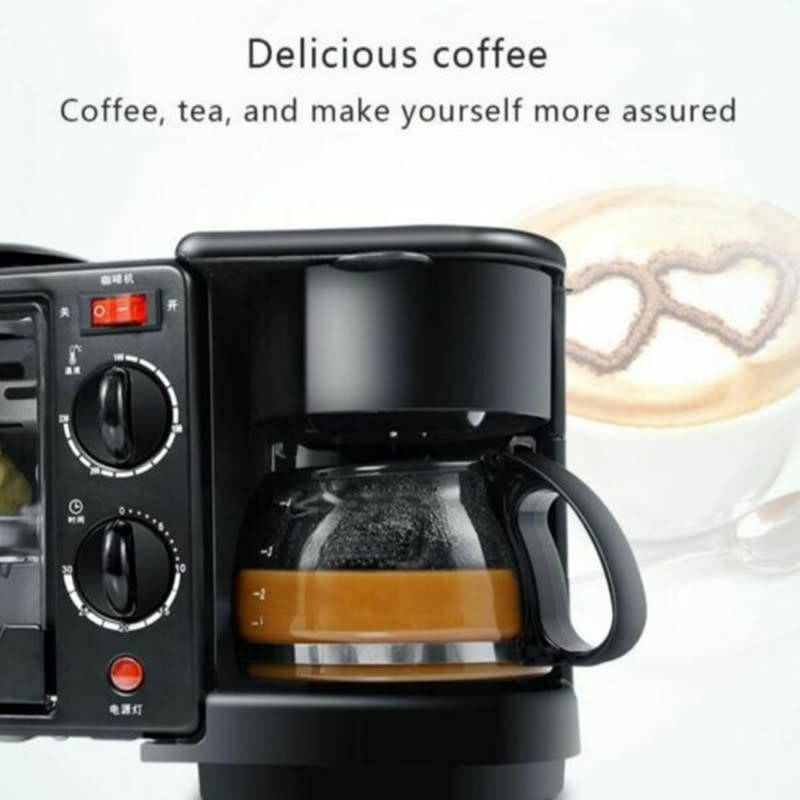 Breakfast Maker 9L Coffee Maker With Oven And Frying Pan 3 In 1