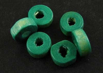 Flat round wooden beads (pack of 100 beads)