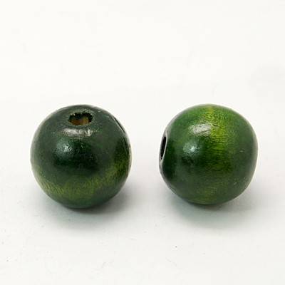 20mm green wooden beads (priced per bead)