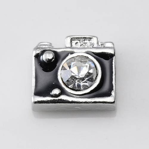 Diamante camera charm for floating locket