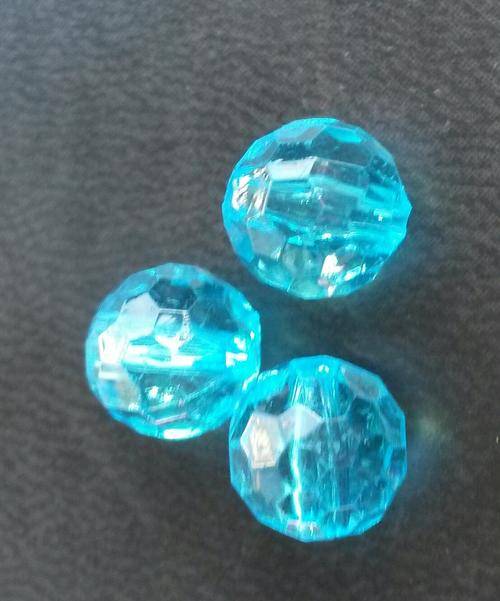 8mm faceted round turquoise acrylic bead (pack of 100) *Sale* *Sale*