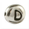 7mm Silver acrylic letter Beads - D
