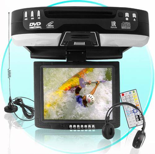 Roof-Mounted 10.4 Inch TFT-LCD Monitor + DVD Player -Black