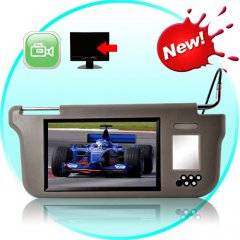 Sun Visor with 9 Inch LCD Monitor (Grey, Right) FREE SHIPPING