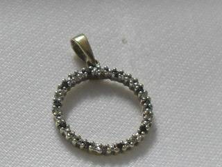 STUNNING SOLID 9CT GOLD DIAMOND & SAFFIRE PENDANT - NO RESERVE!!!