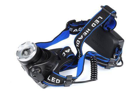 CREE T6 HEAD LAMP - 1200 LUMEN, 3 LIGHT SETTINGS, ADJUSTABLE HEAD STRAP, WEATHERPROOF - LT294