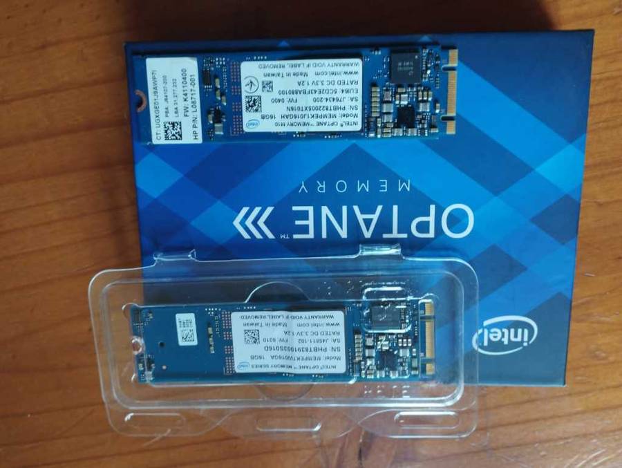 Intel Optane Memory 16GB NMVE Memory x2