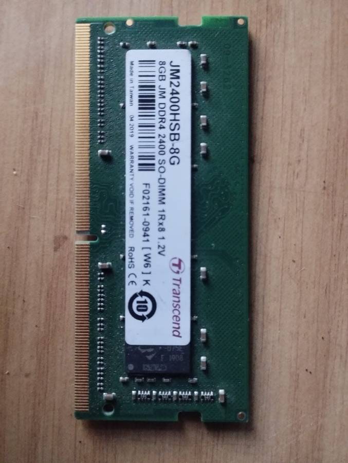 Transcend Jetram 8GB DDR4-2400 260-Pin Notebook SO-DIMM 1.2V memory
