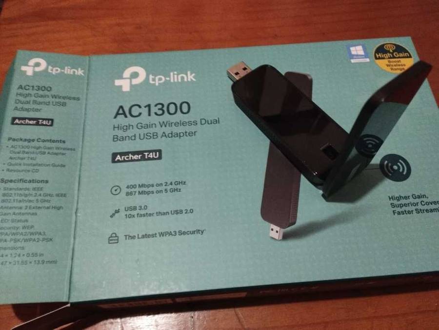 TP-LINK Archer T4U AC1300 Wireless Dual Band USB Dongle