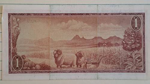 1967 - One Rand/Een Rand -  A202 215628 -  TW de Jongh 1st Issue -  Demonetised -  Yes - Watermark -
