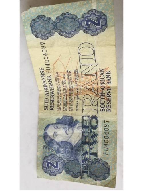 1984 - R2 Note - FU4004087 -  G de Kock -  Demonetised - Yes