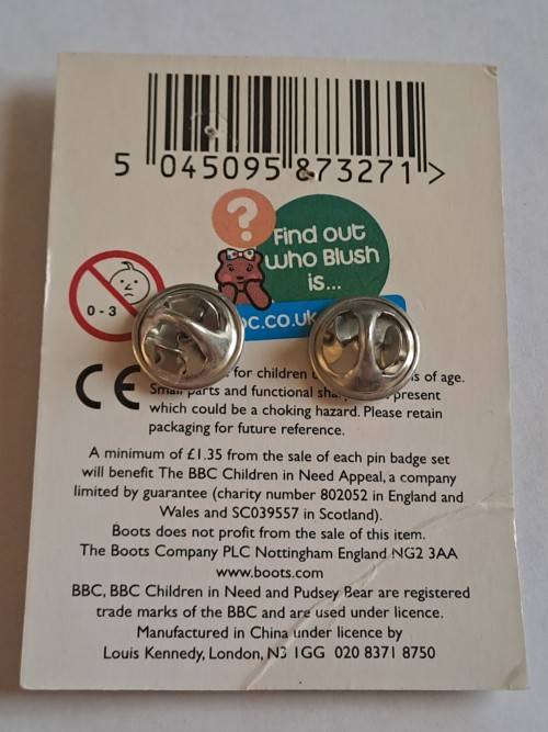 `Pudsey & Blush` Pins