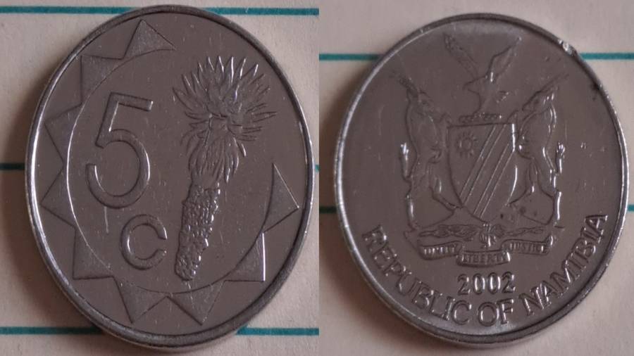 2009 - Namibia - Mopane Aloe - Demonetised - No - Nickel plated steel