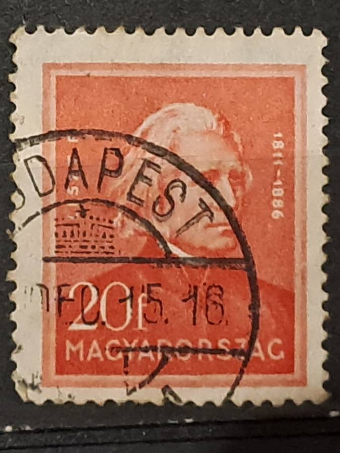 1932 - Hungary -  Posstmark Budapest - 20 - Liszt