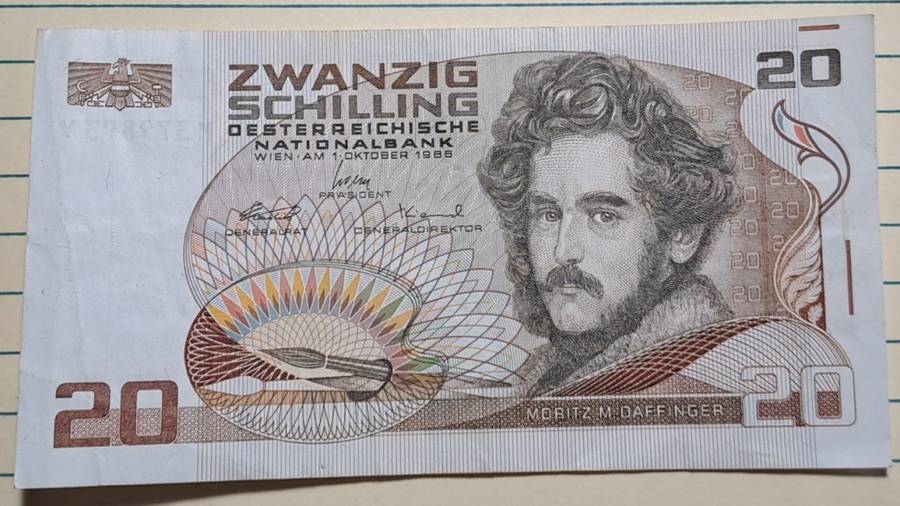 1986 - Austria  - 20 Schilling  - Demonetised - Feb 2002 - W952115 N