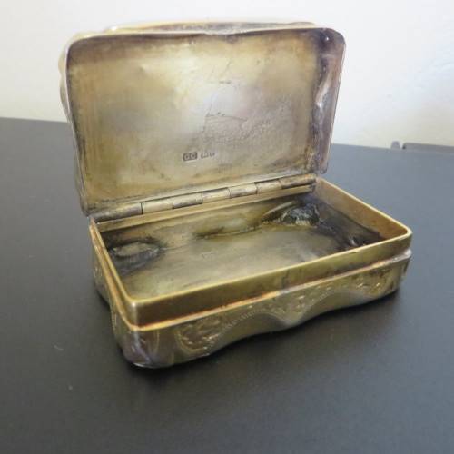 Birmingham Hallmarked Silver Snuff Box dated 1891 Made by - Colen Cheshire**