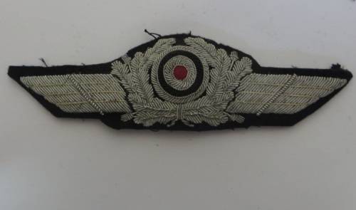 Original WW2 German Embroided Cap badge