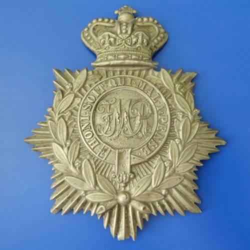 Boer War ** Rare "Frontier Mounted Rifles" w/m Helmet Plate worn 1888-1900** Measures- 125mm x 105mm