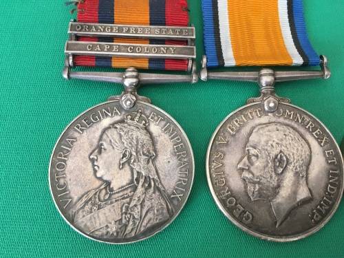 QSA and ww1 Medal Group to - Intell: Agent  R.J Atwell F.I.D - with set of Miniatures**
