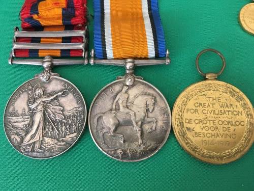 QSA and ww1 Medal Group to - Intell: Agent  R.J Atwell F.I.D - with set of Miniatures**