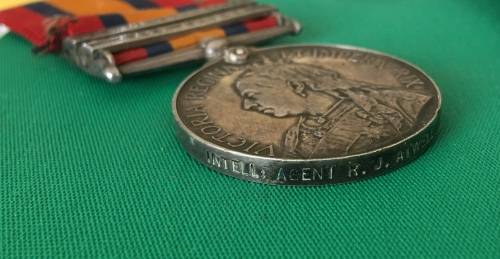 QSA and ww1 Medal Group to - Intell: Agent  R.J Atwell F.I.D - with set of Miniatures**