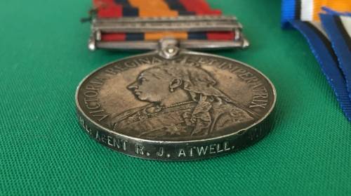 QSA and ww1 Medal Group to - Intell: Agent  R.J Atwell F.I.D - with set of Miniatures**