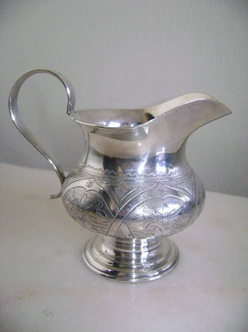 VERY RARE RUSSIAN SILVER CREAM JUG DATED "1879"!!!** WEIGHS 105 GRAMS**