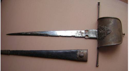 RARE SPANISH LEFT HANDED DAGGER with ORIGINAL LEATHER SHEATH****