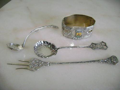 COLLECTION OF SOLID SILVER PIECES!!!! Spoons, Fork ect.