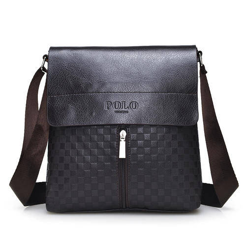 Men's Soft PU Leather Casual Business Crossbody Bag