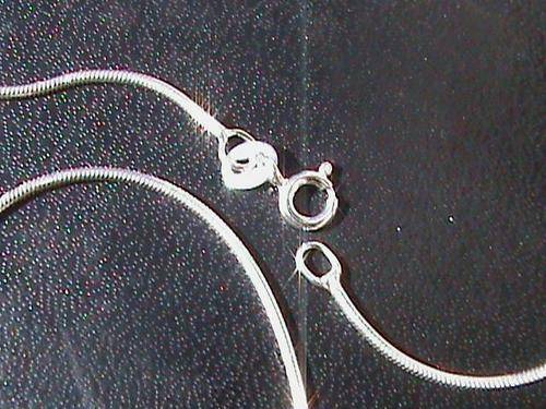 STERLING SILVER SNAKE CHAIN...45 CM...