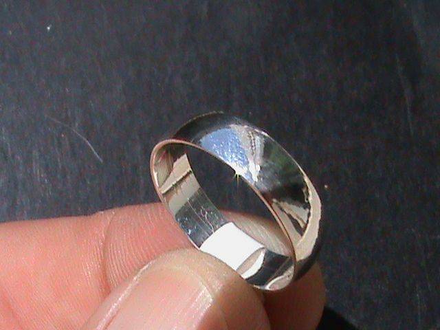 STERLING SILVER 5MM WIDE BAND...SIZE Q 1/2