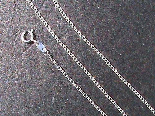 STERLING SILVER CHAIN,  45 CM THIN OVAL LINK