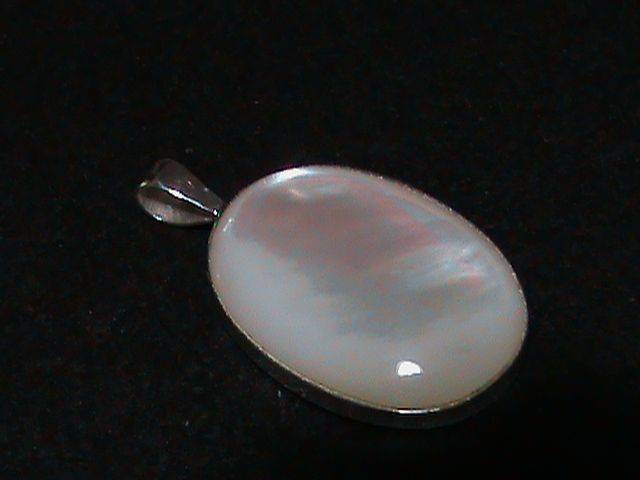 STERLING SILVER AND MOTHER OF PEARL PENDANT.......
