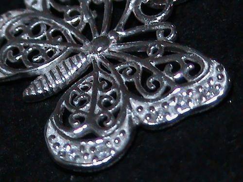 SOLID STERLING SILVER BUTTERFLY PENDANT......