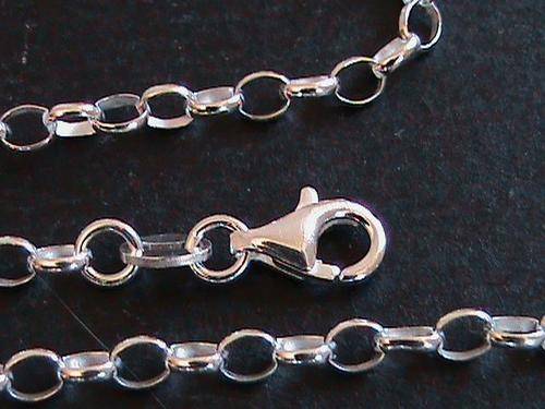 STERLING SILVER CHAIN.  100 CM LONG