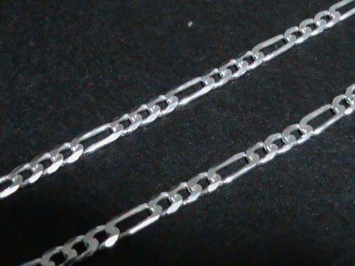 STERLING SILVER CHAIN.   60 CM LONG