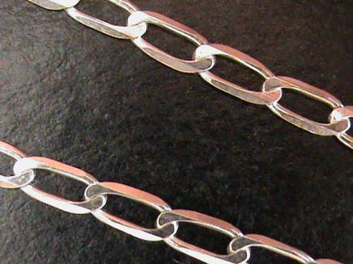 SOLID STERLING SILVER CHAIN.   60 CM LONG