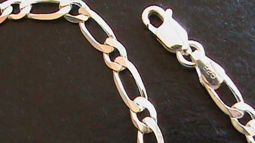 SOLID STERLING SILVER BRACELET 19 CM LONG