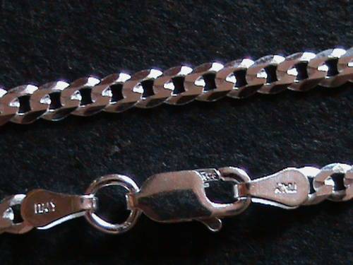 SOLID STERLING SILVER CHAIN ,   55 CM LONG
