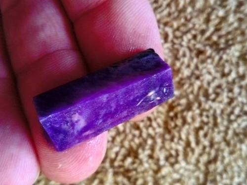 NICE PURPLE SUGILITE.  ALL EXCESS WASTE MATERIAL TRIMMED OFF.