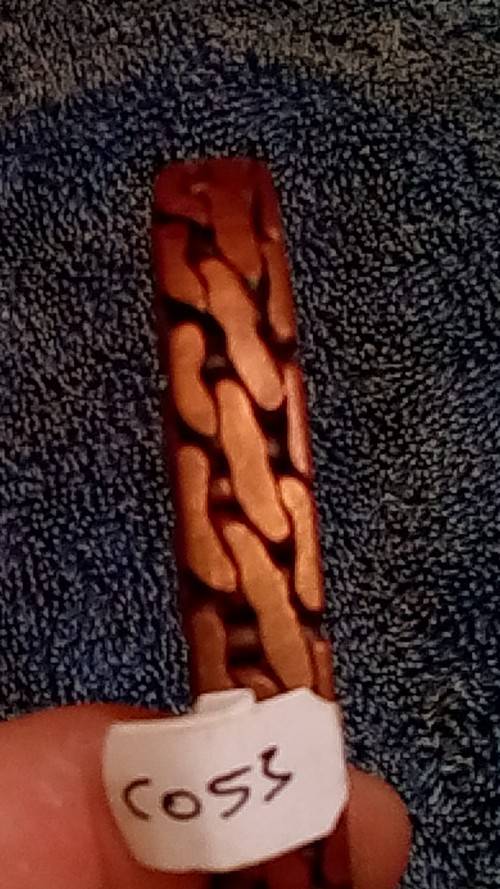 RED COPPER BRACELET.  ADJUSTABLE SIZE