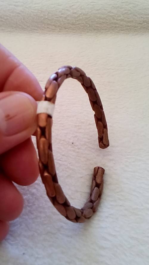 RED COPPER BRACELET.  ADJUSTABLE.  6 MM WIDE.