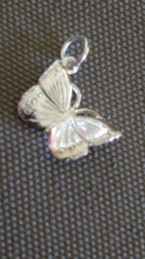 SOLID STERLING SILVER BUTTERFLY CHARM
